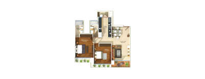 Ajmera Aeon, 2 BHK-902 Sq.ft