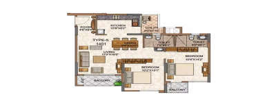 Ajmera Infinity, 2 BHK-1095 Sq.ft