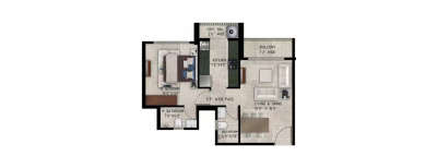 Ajmera One Kalyan, 1 BHK-458 Sq.ft