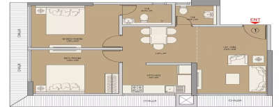 Ruparel Regalia, 2 BHK-610 Sq.ft