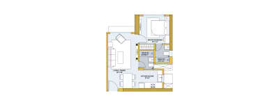 Ashford Crosstown, 1 BHK-401 Sq.ft
