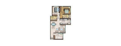 Kanakia Paris, 2 BHK-831 Sq.ft