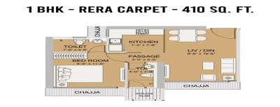 Ruparel New Launch, 1 BHK-410 Sq.ft