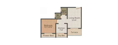 Lakhani Estate, 1 BHK-752 Sq.ft