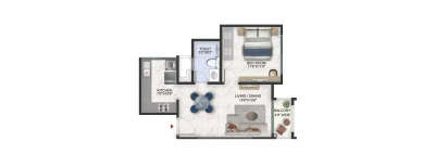 Prestige Lavender Fields, 1 BHK-600 Sq.ft
