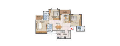 Prestige Primrose Hills, 3 BHK-1400 Sq.ft