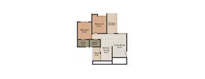 Bhoomi Springtown, 2 BHK-931 Sq.ft