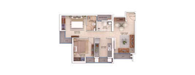 Mahavir Springs, 2 BHK-690 Sq.ft