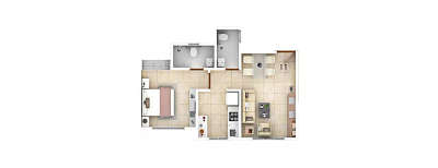 Mahavir Kalpavruksha, 1 BHK-445 Sq.ft