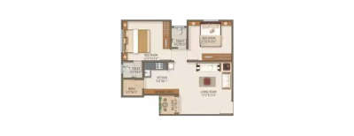 Atmiya Heights, 2 BHK-636 Sq.ft