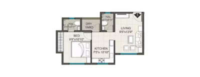 KM Horizon Exotica, 1 BHK-357 Sq.ft