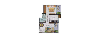 Regal Square Phase II, 1 BHK-397 Sq.ft