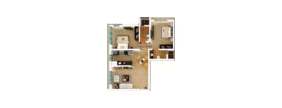 Unique Serenity, 2 BHK-638 Sq.ft