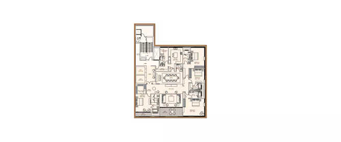 Carmichael Residences Tardeo - Floor plan 4 BHK 3080 Sq.ft