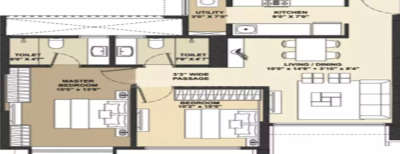 Shapoorji Vicinia, 2 BHK-671 Sq.ft
