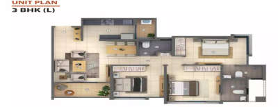 Shapoorji Joyville Skyluxe, 3 BHK-1270 Sq.ft