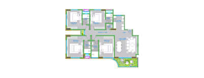 Safal Montbay, 4 BHK-1685 Sq.ft
