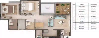 Shapoorji Pallonji Codename Tornado, 2 BHK-561 Sq.ft