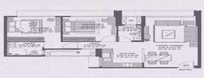 Shapoorji The Canvas Residences, 2 BHK-627 Sq.ft