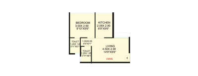 Safal Golf Residences, 1 BHK-379 Sq.ft