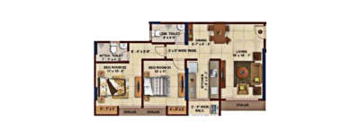 Sigma Emerald, 2 BHK-733 Sq.ft