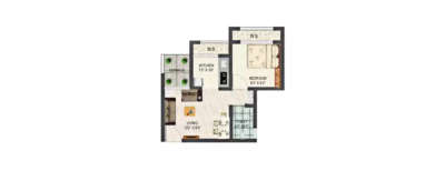 Sun City, 1 BHK-317 Sq.ft