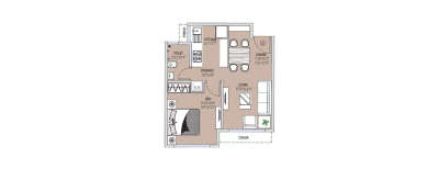 The Baya Central, 1 BHK-362 Sq.ft
