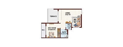 Tulsi Kalash City, 1 RK-187 Sq.ft