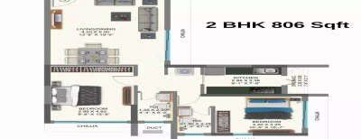 Raheja Ascencio, 2 BHK-806 Sq.ft