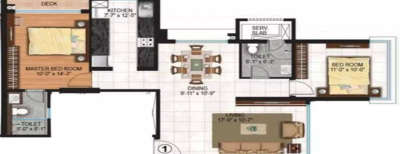 Serenity Heights, 2 BHK-781 Sq.ft