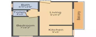 Passcode Beverly Hills, 1 BHK-405 Sq.ft
