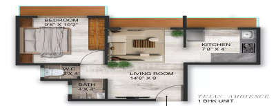 Tejas Ambience, 1 BHK-306 Sq.ft