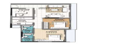 Ahuja O2, 2 BHK-750 Sq.ft