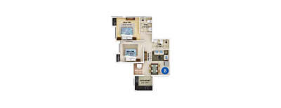 Imperial Riddhi Siddhi, 2 BHK-721 Sq.ft