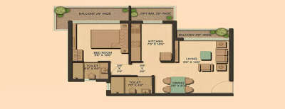 Ahuja Prasadam Phase 1&2, 1 BHK-535 Sq.ft