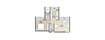 Tricity Luxuria, 1 BHK-412 Sq.ft