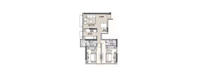 Tricity Natraj, 2 BHK-740 Sq.ft