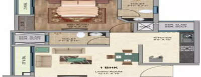 Man One Park Avenue, 1 BHK-457 Sq.ft