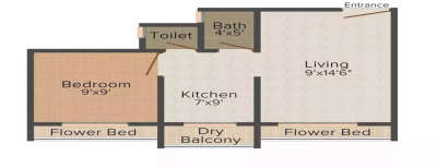 Shivom Galaxy, 1 BHK-408 Sq.ft