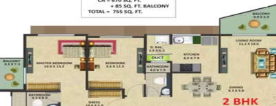 Rizvi Utopia, 2 BHK-755 Sq.ft
