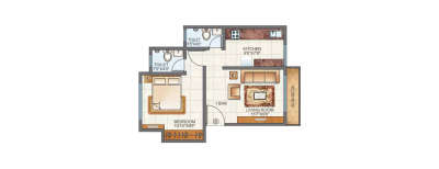 Raunak Heights, 1 BHK-630 Sq.ft