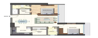 Omkar Alta Monte, 2 BHK-848 Sq.ft