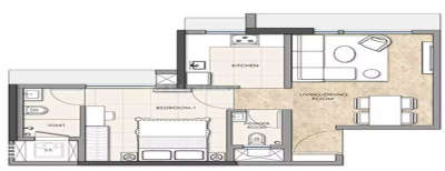 Omkar Sereno, 1 BHK-362 Sq.ft