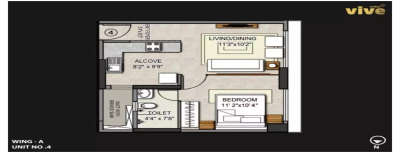 Omkar Vive, 1 BHK-386 Sq.ft