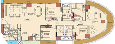 One Aquaria, 4 BHK-1953 Sq.ft