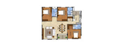 Arham Daffodils, 3 BHK-1989 Sq.ft