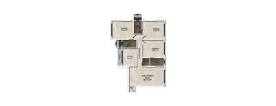 Ekta Crest, 3 BHK-1250 Sq.ft