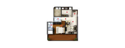 Shreeji Towers, 1 BHK-585 Sq.ft
