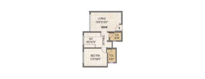 Triveni Crown, 1 BHK-431 Sq.ft
