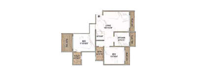 Balaji Exotica, 2 BHK-763 Sq.ft